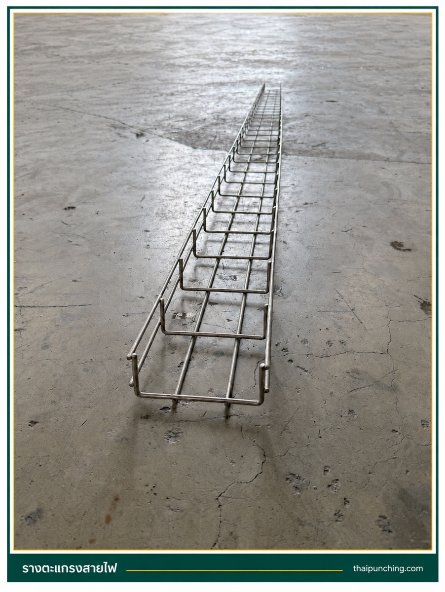 รางตะแกรงสายไฟแบบรางตรง สำหรับรองรับและจัดเส้นทางสายไฟหรือสายสัญญาณ